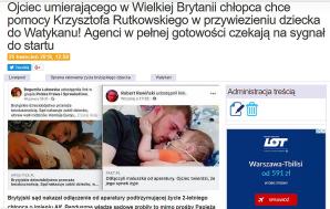 SPRAWA MAŁEGO ALFIE: Ludzie Rutkowskiego już w Liverpoolu. Oczekującą na nich rodzinę chłopca, angielska Policja zwinęła z lotniska! Czy szpital Adler Hey wprowadza cenzurę na informcje?