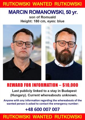 $10,000 Reward Offered For Information Leading To The Location Of Wanted Man Marcin Romanowski