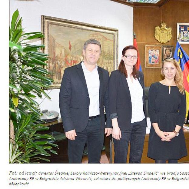 Serbia: Monitoring realizacji projektu Doposażenie w sprzęt multimedialny Średniej Szkoły Rolniczo-Weterynaryjnej Stevan Sindelić we Vranju realizowanego w ramach programu Małych Grantów 2016